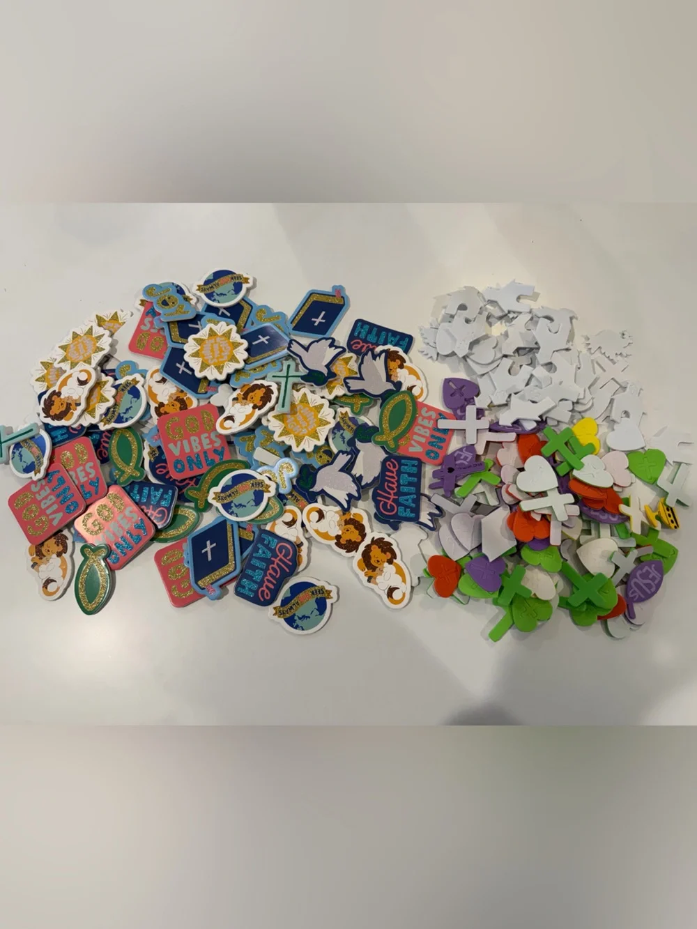 Large collection of Christian foam stickers